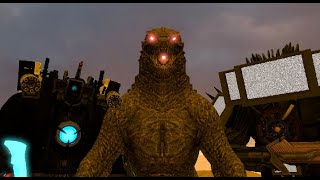 Evolved godzilla vs Upgraded titan tv man full fight [upl. by Aznecniv]