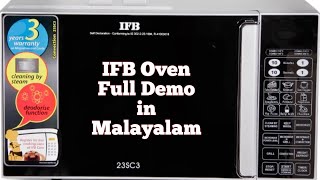 IFB Microwave Oven Full Demo in MalayalamHow to use convection microwaveAll modes Explanation [upl. by Efar]