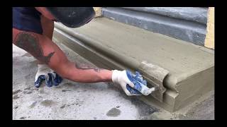 Beginners Learn to repair One concrete step in 5 min 4k video  Concrete and Cement Work [upl. by Kellby]