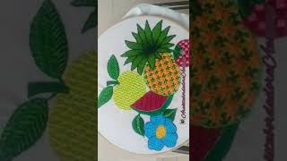 Mi SERVILLETA de frutas BORDADO a mano 8 PUNTADAS para BORDAR SHORTS [upl. by Ruperta]