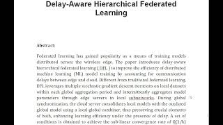 Delay Aware Hierarchical Federated Learning [upl. by Atiluj]