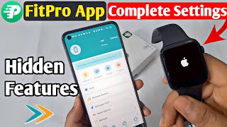 FitPro App Complete Setting  FitPro Watch Connect to Android  i7 Pro Max Smartwatch all features [upl. by Anitnemelc]