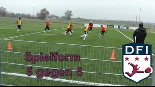 Spielform 5 gegen 5  1  Training am Deutschen Fußball Internat Bad Aibling [upl. by Anyek]