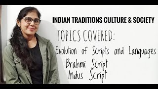 Scripts and languages Harappan Script and Brahmi Script Indian Traditions culture and Society [upl. by Penrose127]