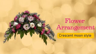 Create Stunning Crescent Moon Flower Arrangement flowerarrangement [upl. by Karli]