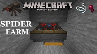 Spider Spawner Farm in MCPETutorial [upl. by Neraj]