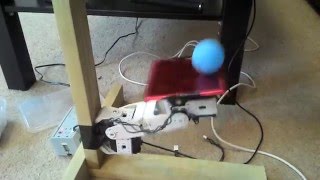 OpenCV  PSEye  Bioloid Ball tracking ping pongtable tennis ball [upl. by Arelus]