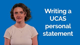 How to write a UCAS personal statement [upl. by Enovad984]