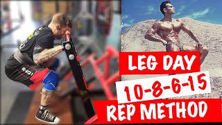 10 8 6 15 Workout Vince Gironda Leg Workout [upl. by Itnahs]