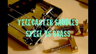 TELECASTER SADDLES  STEEL VS BRASS [upl. by Eleik]