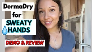 DermaDry for SWEATY HANDS Demo amp Review [upl. by Tarrant30]