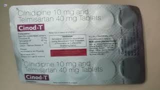 CinodT Tablet  Cilnidipine and Telmisartan Tablets  Cinod T Tablet Uses Side effects Benefits [upl. by Oraneg336]