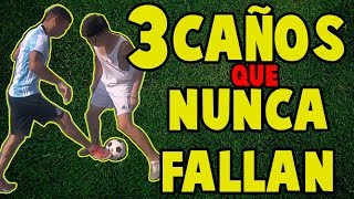 3 CAÑOS QUE NUNCA FALLAN  APRENDER TRUCOS DE FUTBOL [upl. by Kristoforo568]