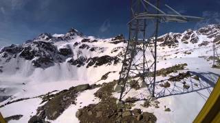 Luftseilbahn Diavolezza Bergfahrt Pontresina Bernina Diavolezza [upl. by Amat]