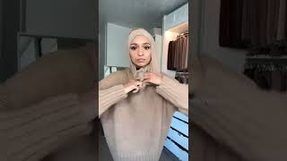 Turtle neck hijab style for winter ❄️🧕🏼 hijabigirl hijabstyle hijabfashion [upl. by Olivie]