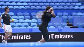 Serena Williams Practice Session [upl. by Arhez]