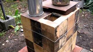 Rocket Stove Ideas 33  Brick Box Rocket Stove [upl. by Ettie767]