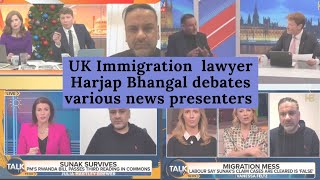 Legal Solutions  26012024  Harjap debates UK TV PresentersMedia Personalities about Immigration [upl. by Mintun]