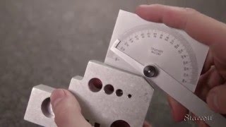 How to Use Metalworking Protractors with the Starrett C183 Steel Protractor [upl. by Sokairyk]