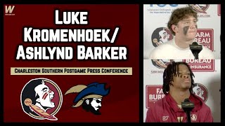 Luke Kromenhoek Ashlynd Barker Charleston Southern Postgame Interview  FSU Football  Warchant [upl. by Suiramad]