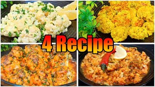 4 Recettes Différentes De ChouFleur  4 Different Cauliflower Recipes  ASMR Recipe  CUISINE [upl. by Colligan]