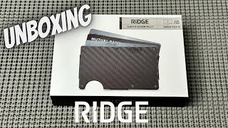 UNBOXING  Ridge Wallet Carbon Fiber 3K EDC Wallet [upl. by Cutlip]