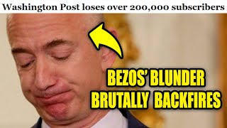 Washington Post Suffers Mass Exodus After Bezos SHOCKING Decision [upl. by Ayram]