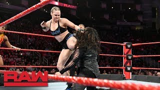 Ronda Rousey amp Ember Moon vs Nia Jax amp Tamina Raw Dec 3 2018 [upl. by Hudis564]