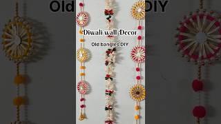 Wool Wall Hanging with old bangles DIY✨easydiydiwalidecorationwallhangingwalldecordiy toran [upl. by Ama]