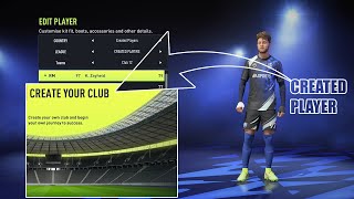 FIFA 22  HOW TO USE YOUR CREATED PLAYERS IN CREATE A CLUB [upl. by Floyd515]