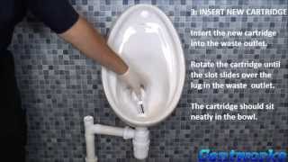 How to change an Aquafree waterless urinal cartridge [upl. by Rebm]