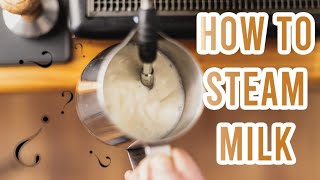 How to steam milk for The Perfect Latte Art  2 secrets tips for milk steam [upl. by Sedinoel222]