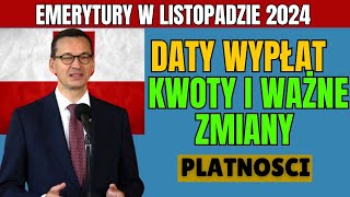 🚨Emerytury w Listopadzie 2024 Daty Wypłat Kwoty i Ważne Zmiany 👉 [upl. by Pentheas]