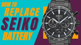 Seiko Watch  Watch Battery  Battery Replacement  DIY [upl. by Cyrille]