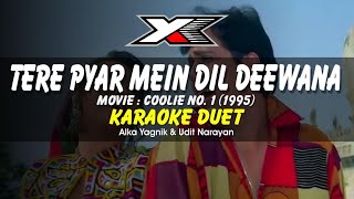 Tere Pyar Mein Dil Deewana Hai Karaoke  Duet [upl. by Hakilam]