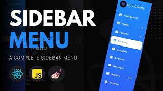 Sidebar Menu with React and Styled Components [upl. by Dwane]