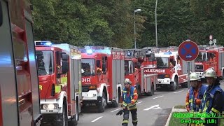 FEUERALARM IN KLINIK  Großeinsatz der Feuerwehren  RETTUNG EVAKUIERUNG SUCHE  Ü [upl. by Byrne]