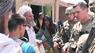 US Army Soldiers Visit Afghan Bazaar [upl. by Bronk]