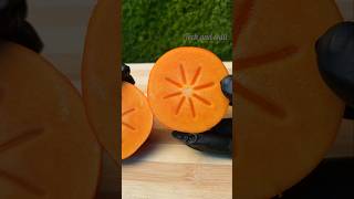 Persimmon fruit cutting persimmonfruit persimmon fruit cuttingskils fruitcuttingskills yt [upl. by Nylram]