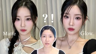 핑크가 안 어울린다고🤔ㄴㄴ 어울리는 핑크 찾아드림  매트글로우 제형 별 메이크업 Tip🌟 [upl. by Yelkao]