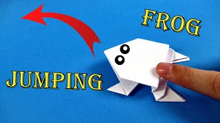 How To Make a Paper Jumping Frog  EASY Origami [upl. by Sidran]