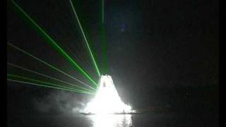 Thorpe Park Laser Firework Volcano Show [upl. by Free]