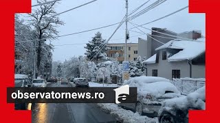 Vortex polar Cod roşu de ninsori abundente şi viscol în mai multe judeţe Când ninge în Capitală [upl. by Olsewski]