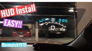 Heads Up Display Easy Install Mustang GT [upl. by Hastie]