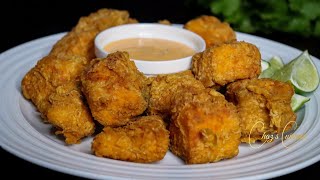 QUICK amp EASY CRISPY SALMON BITES RECIPE  CILANTROLIME RANCH DIPPING SAUCE RECIPE  CHAZS CUISINES [upl. by Nwahsyd]