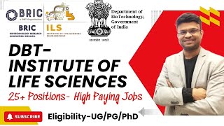 DBTInstitute of Life Sciences Recruitment 2024  25 Positions High Paying Jobs [upl. by Deryl]