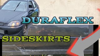 INSTALL DURAFLEX SIDESKIRTS 98 CIVIC [upl. by Nomelif]