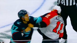 Yanni Gourde Travis Konecny Fight  Seattle Kraken vs Philadelphia Flyers 2024 NHL Highlights [upl. by Wauters]