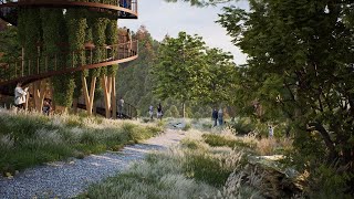 SWA Shanghai  Dalang Litou Mountain Sports Park  Landscape Design Showcase  D5 Render [upl. by Alliuqat716]