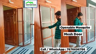 Openable Mosquito Mesh Door With Stainless steel mesh hyderabad 📞 7676696786 KGN SERVICES Hyd [upl. by Huskey890]